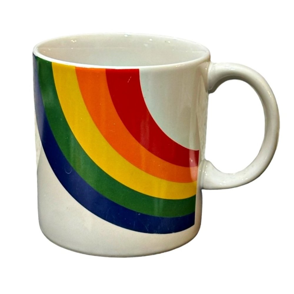 Vintage 1980’s Rainbow Collectible Coffee Mug FTDA Stranger Things Made in Korea